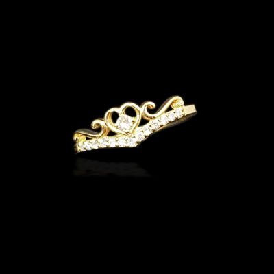 Anel Ouro 18K Coroa de Diamantes - Massate Jóias